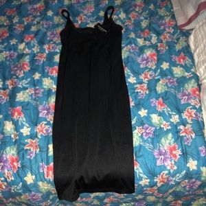 Black midi dress